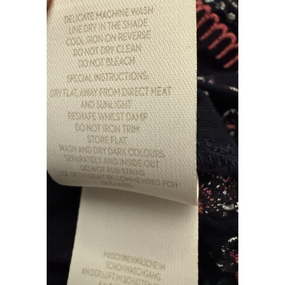 Boden Remi Belted Embroidered Midi Dress Womens Size US 14R Navy Blue Floral - Picture 8 of 9